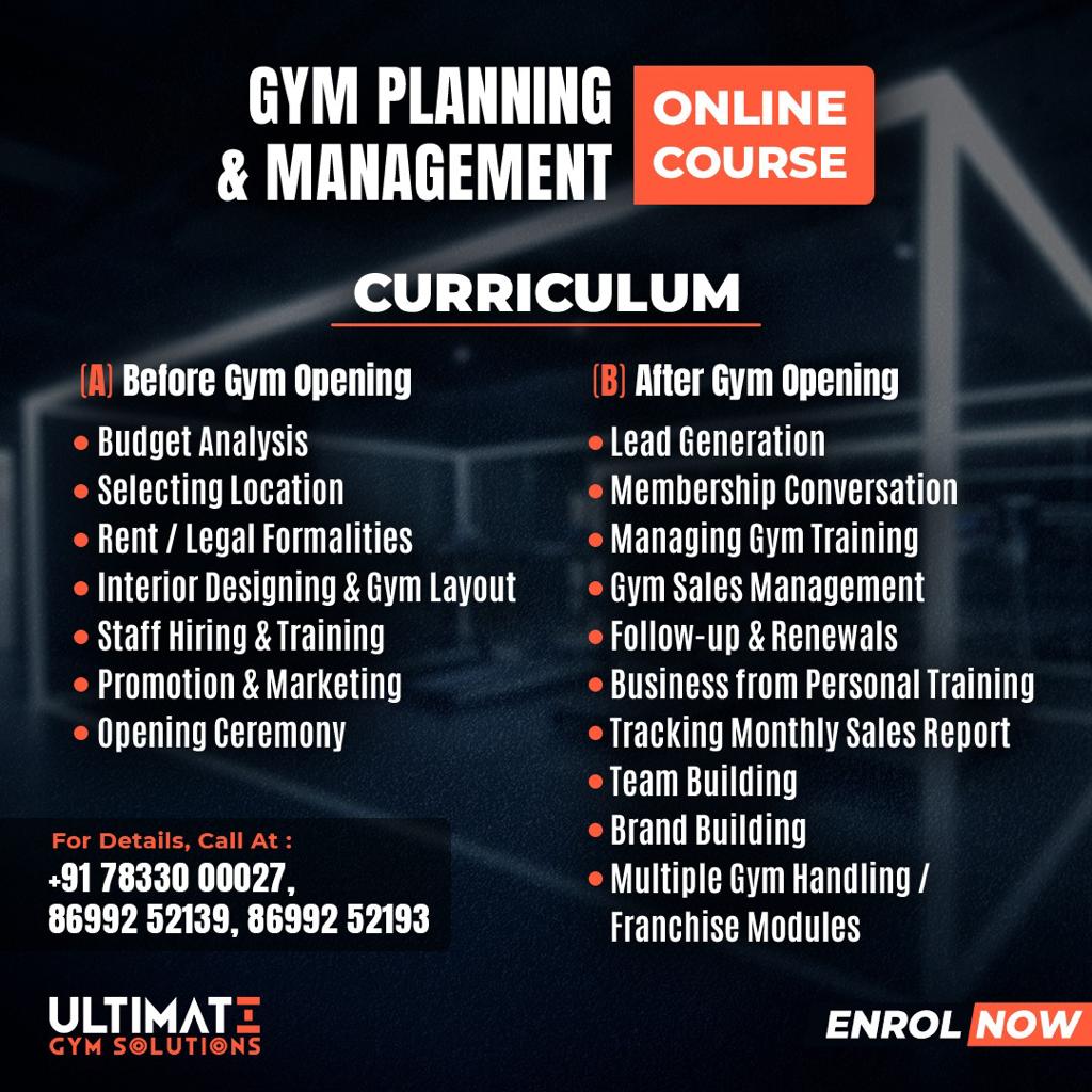 Gym Management Course - One Stop shop for all the Fitness Solutions